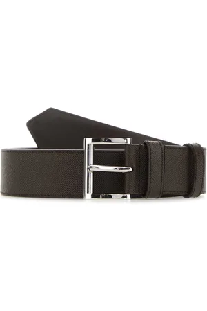 Prada Dark Grey Leather Belt