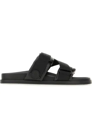 Moncler Leather And Fabric Sandals