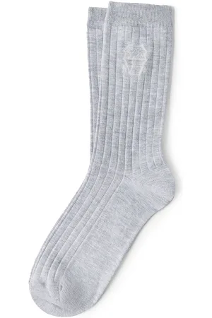 Brunello Cucinelli Cotton Logoed Socks
