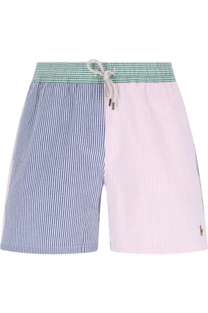 Ralph Lauren Pony Embroidered Striped Swim Shorts