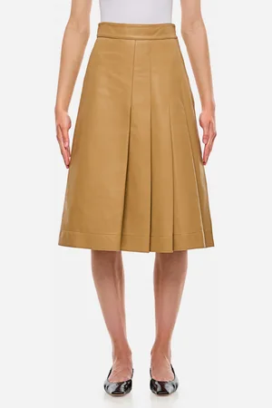 Saks Potts Nicole Midi Leather Skirt