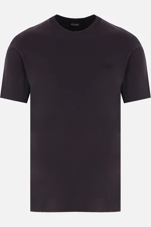 Ermenegildo Zegna T-shirt In Cotone Con Ricamo Logo