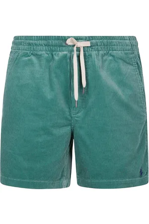 Ralph Lauren Logo Embroidered Drawstring Corduroy Shorts