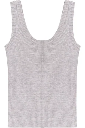 Brunello Cucinelli Cashmere And Wool Tank Top With Monili Detail