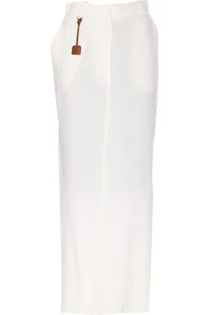 Elisabetta Franchi Back Slit Gabardine Skirt