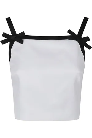 Msgm Back Zip Crop Tank Top