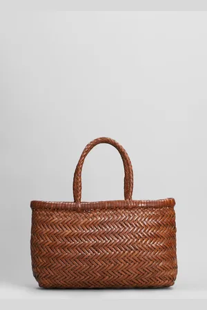 Dragon Diffusion Mini Flat Gora Baske Hand Bag In Leather Color Leather