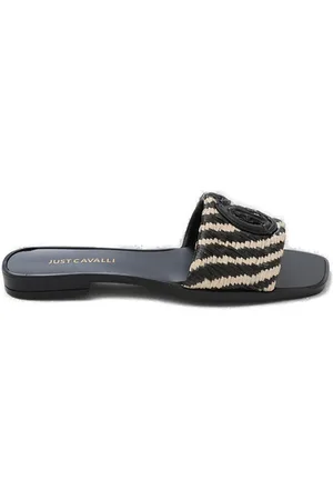 Roberto Cavalli Logo Plaque Sandals