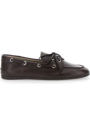 Jeffrey Campbell Loafers With Eyelet Details And Front Lace-up Closure In Leather Woman