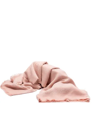Twin-Set Patterned Fringed Scarf