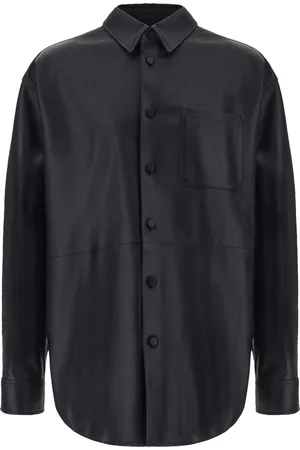 OFF-WHITE Black Leather Shirt
