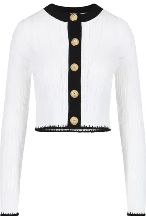 Balmain Ls Buttoned Round Neck Knit Cardigan