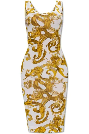 VERSACE Barocco Print Sleeveless Midi Dress