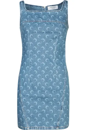 Marine Serre Light Denim Mini Dress