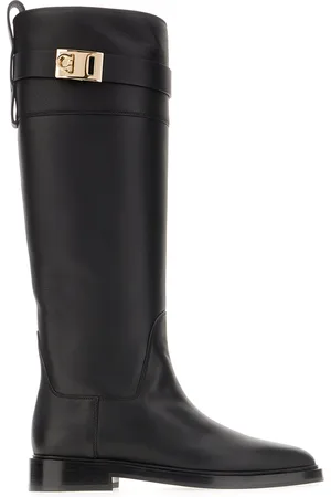 Salvatore Ferragamo Black Leather Boots