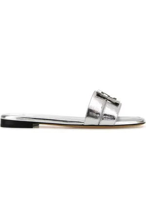 Fendi Leather Baguette Slippers