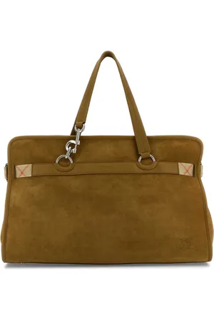 Burberry Camel Suede B Clip Travel Bag