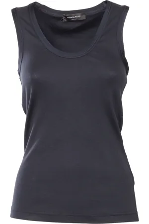 Fabiana Filippi Ribbed Jersey Tank Top With Satin Finishing