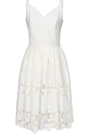 Dolce & Gabbana Cotton Midi Dress With Embroidery