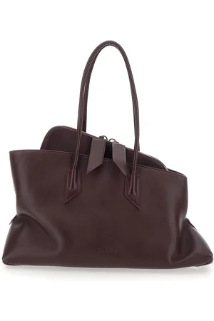 The Attico La Passeggiata Shoulder Bag With Top Handles And Top Zip Closure In Leather Woman