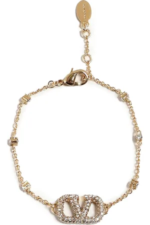 VALENTINO GARAVANI Vlogo Signature Metal And Swarovski Crystal Bracelet