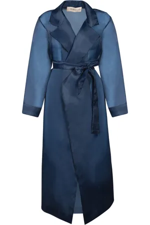 BLANCA Organza Belted Duster Coat