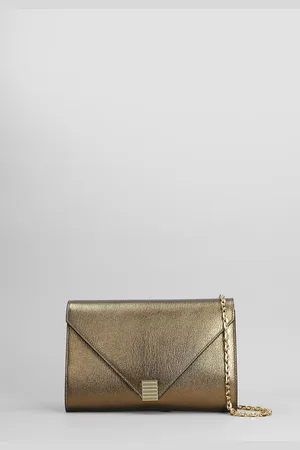 Lanvin Concerto Wallet Clutch In Bronze Leather