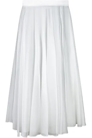 BLANCA Muslin Pleated Midi Skirt