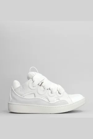 Lanvin Curb Sneakers In Suede And Leather