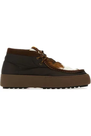 Moon Boot Multicolor Nylon And Leather Mtrack Mid Ankle Boots
