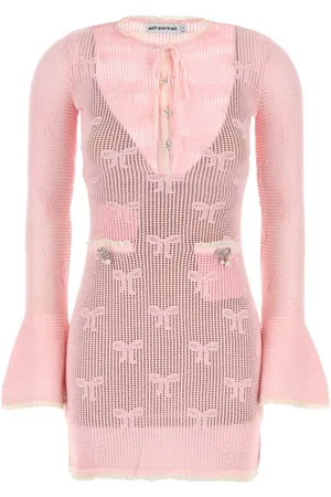 Self-Portrait Crochet Mini Dress