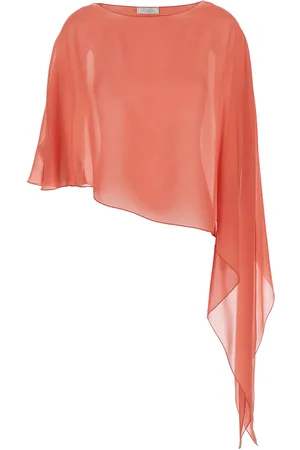 ANTONELLI Melone Top With Boat Neckline And Asymmetric Design In Silk Woman