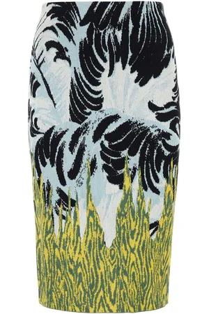 Bottega Veneta Graphic Jacquard Midi Skirt