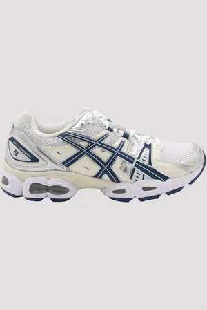 Asics White And Indigo Gel Nimbus Sneakers