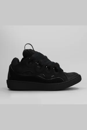 Lanvin Curb Sneakers In Suede And Leather