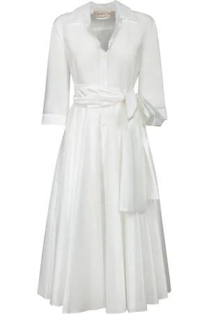 BLANCA Midi Shirt Dress In Muslin