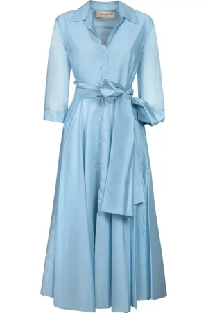 BLANCA Periwinkle Blue Midi Shirt Dress