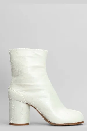 Maison Margiela Tabi High Heels Ankle Boots In Leather