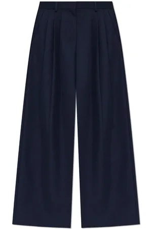 THEORY Pleated High-waisted Trousers