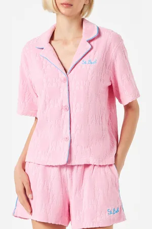 MC2 SAINT BARTH Woman Terry Embossed Shirt With Piping