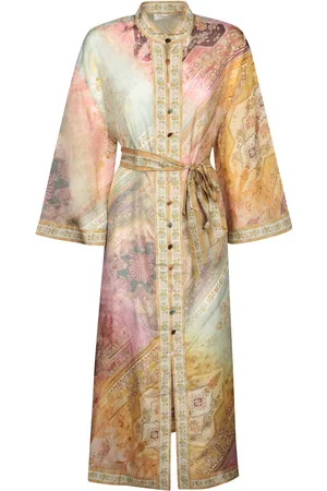 ZIMMERMANN Tallow Midi Multicolor Dress