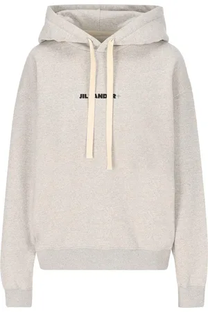 Jil Sander + Long Sleeved Logo-print Hoodie