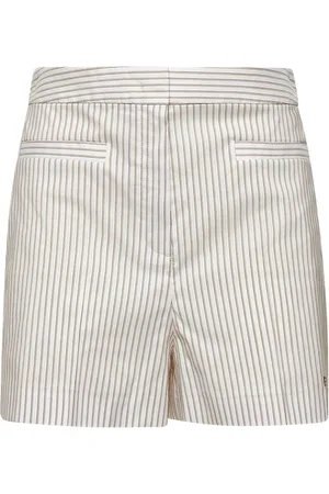 Fendi Logo Embroidered Striped Shorts