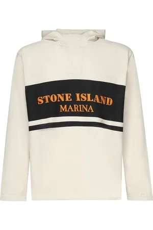 Stone Island Striped And Logo Hoodie