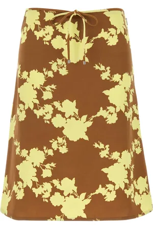 VERSACE Printed Satin Skirt