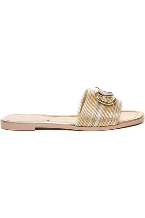 VALENTINO GARAVANI Vlogo Cotton And Leather Sandals