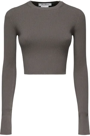 Max Mara Viscose Crepe Crop Top