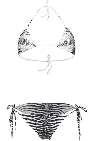 Roberto Cavalli Mini Zebra Black And Bikini