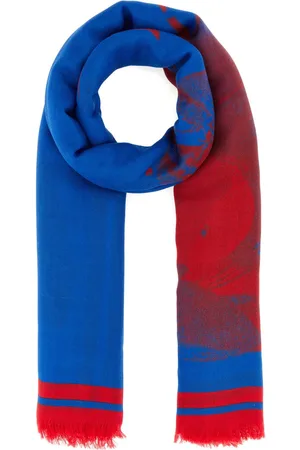 Alexander McQueen Embroidered Wool Scarf
