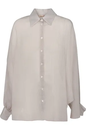 BLANCA Oversized Cotton And Silk Shirt In